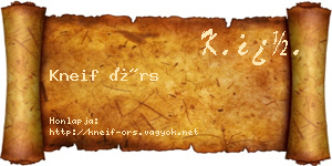 Kneif Örs névjegykártya